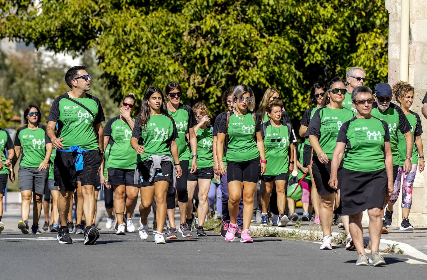 La marcha en Vitoria contra el cáncer, en imágenes