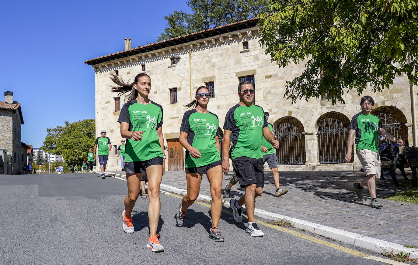 La marcha en Vitoria contra el cáncer, en imágenes