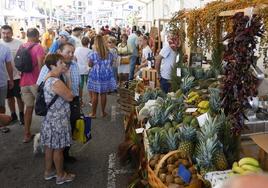 Los asistentes coparon los puestos del mercado gastronómico en el puerto de Zierbena.