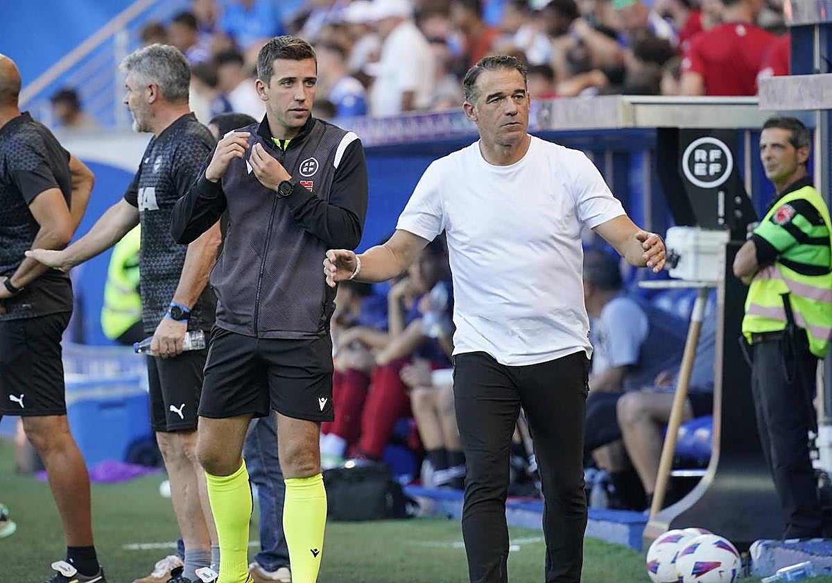 Luis García, en el partido ante Osasuna.