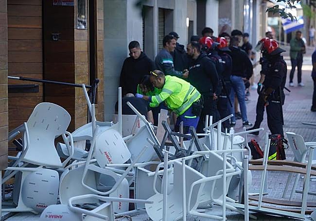 Estado en que ha quedado la terraza