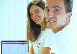 Leire Francés, directora general de Glucovibes, y Xabier Sesma, su director de operaciones.