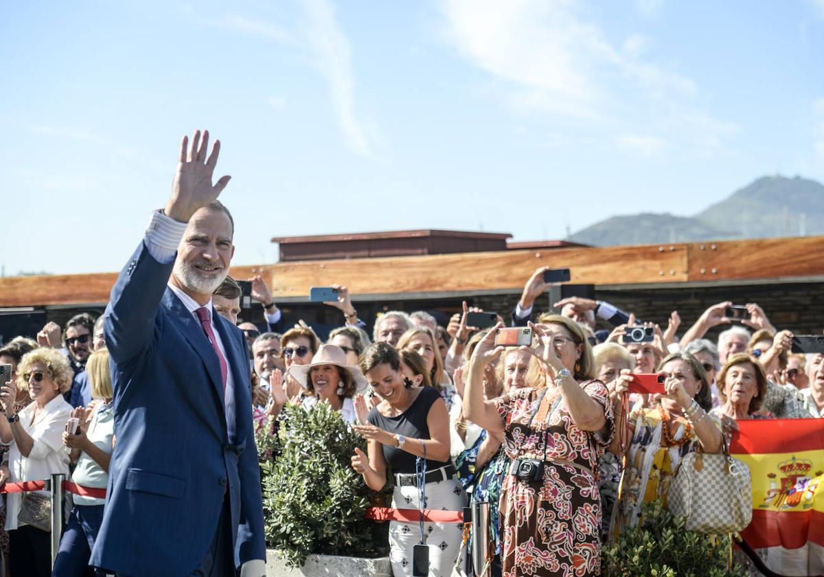 Felipe VI en su llegada al evento