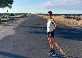 La triatleta en su última parte de la preparación en Hawai
