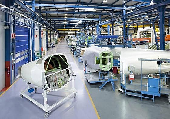 Imagen del interior de una de las factorías del grupo Aernnova.