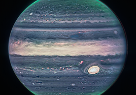 Imagen de Júpiter obtenida por el telescopio James Webb.