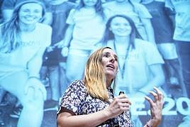 María Luke durante su presentación en B-Venture