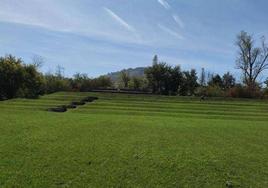 Vista de las gradas del teatro vegetal de Olárizu.