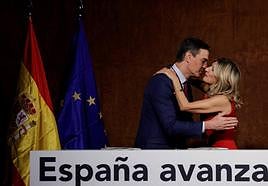 Sánchez y Díaz, el martes en la presentación del acuerdo entre el PSOE y Sumar.