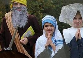 Fragmento del cartel con el que las hermanas Peregrinas de la Eucaristía invitan a participar su fiesta en el Santuario de Estíbaliz.