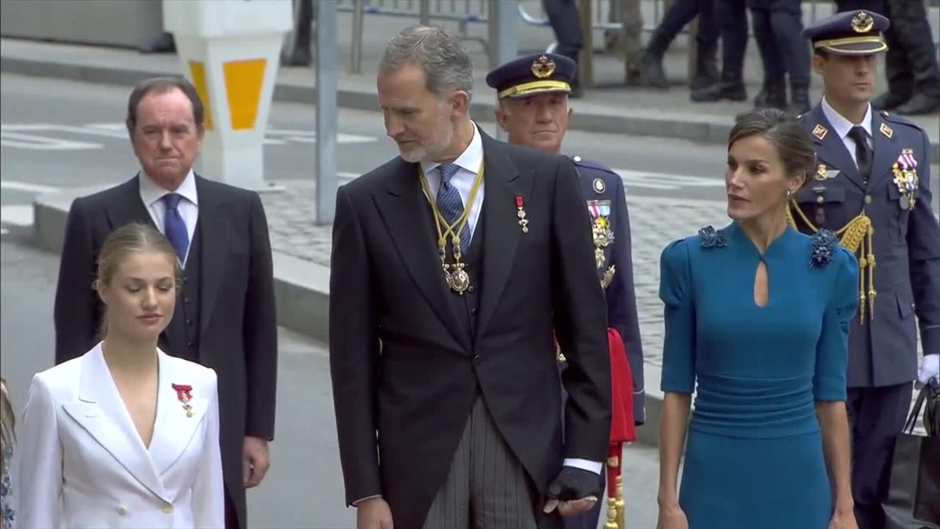 Momento de complicidad entre Felipe VI y la princesa Leonor