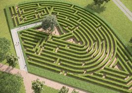 Recreación del laberinto vegetal de Olárizu.