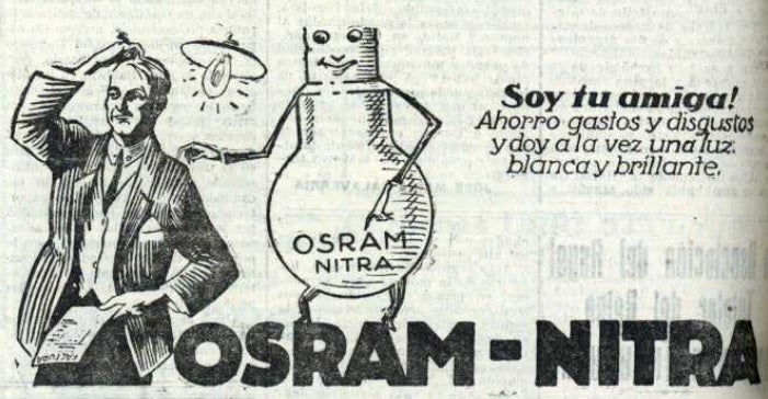 Imagen - Publicidad de las bombillas Osram-Nitra.