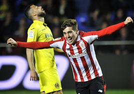 Iñigo Córdoba marcó en la última victoria del Athletic en Villarreal, en 2018.