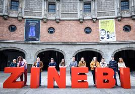 Los directores y productores de los cortos vascos a concurso en Zinebi.