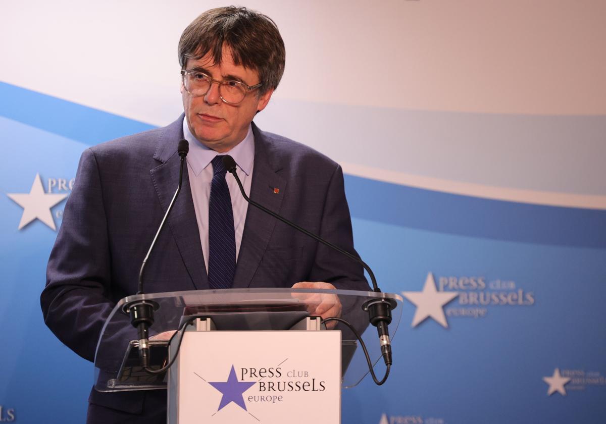 Carles Puigdemont, en una comparecencia.