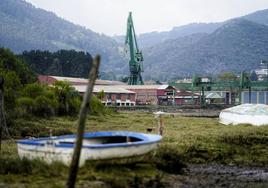 Zona de Murueta donde se prevé habilitar el Guggenheim Urdaibai.