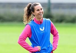 Maddi Torre, durante un entrenamiento en Lezama.