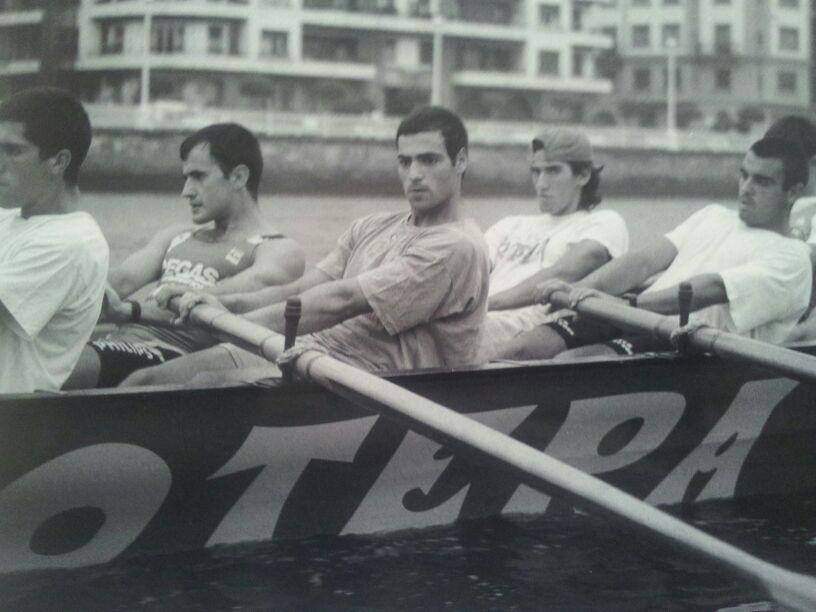 Pradales, durante su etapa de remero en la 'sotera'