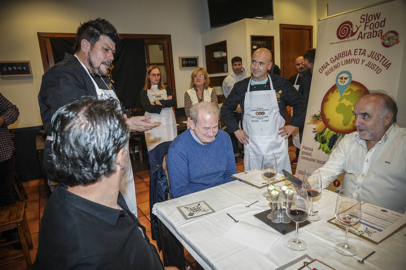 Así fue la cena en Burduntzi