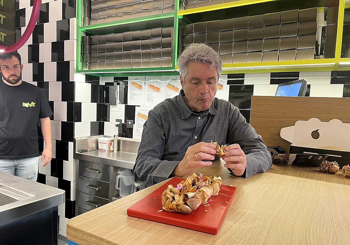 Bocatas 'gourmet' de medio kilo en el Takeaway Bokat de Fernando Canales en Bilbao