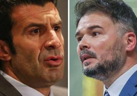 Figo vuelve a cargar contra Rufián y sube una foto de su sueldo: «¿Trabajar es votar?»