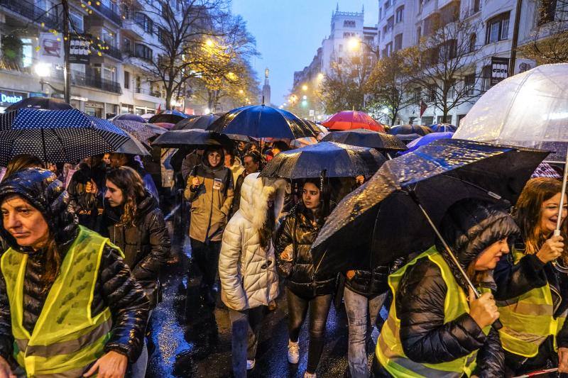 Manifestación por la huelga feminista en Bilbao