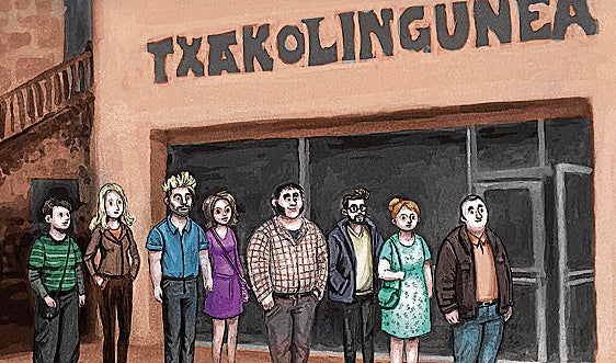Ilustración de Raquel Alzate para 'Historias con sabor a Txakoli'.