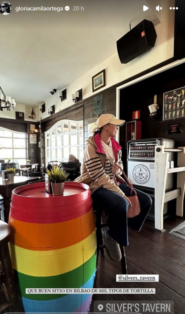 Gloria Camila, en un conocido bar de Getxo.