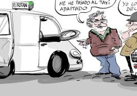 La tira de Cerrajería y los taxis adaptados