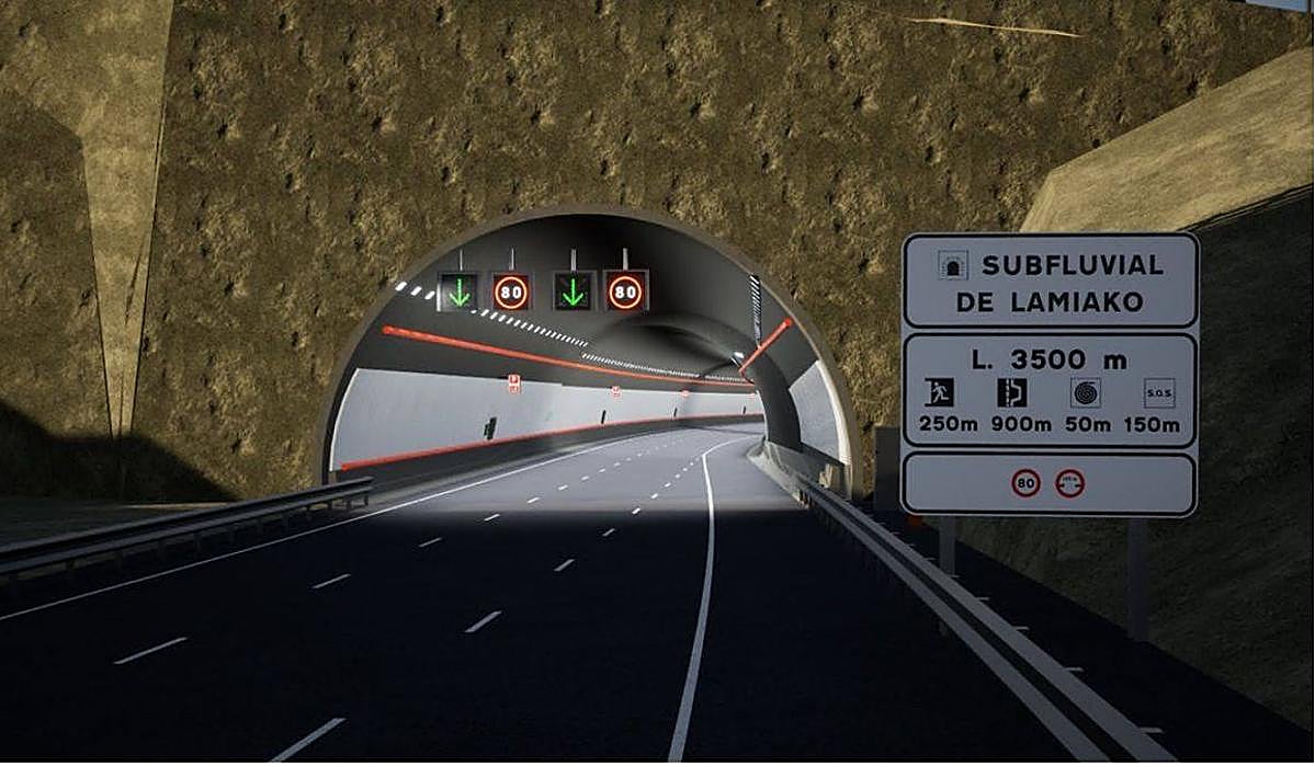 Proyecto del tunel subfluvial de Lamiako.
