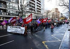 Los trabajadores se han congregado este miércoles en Bilbao.