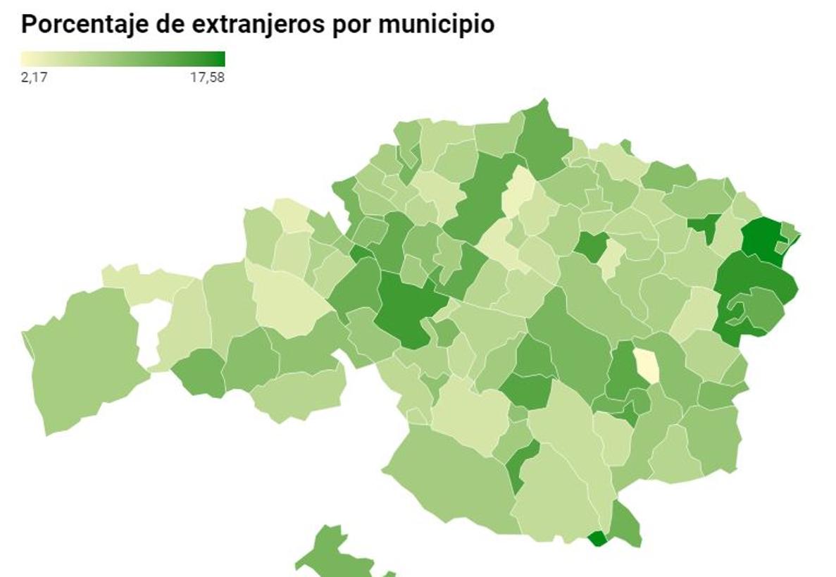 Los extranjeros en Bizkaia, municipio por municipio