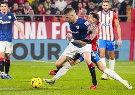 Sancet durante el partido ante el Girona.