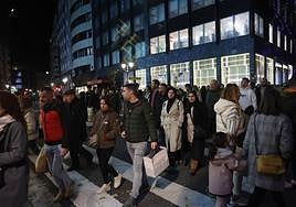 Las calles del centro se han visto abarrotadas a todo lo largo de la tarde.
