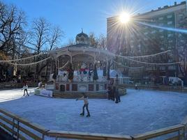 La pista de hielo de La Florida ofrece este aspecto este sábado.