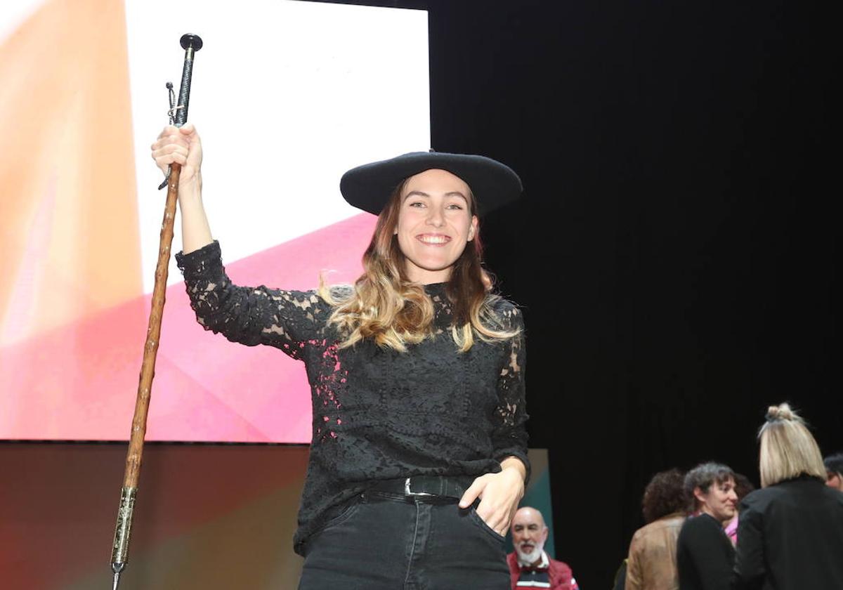 Nerea Ibarzabal tras ganar la txapela de campeona de Bizkaia.