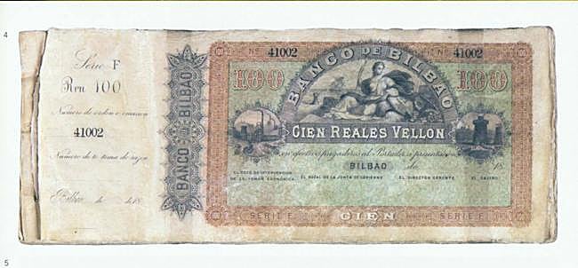 Hasta 1874 el Banco de Bilbao emitió moneda.