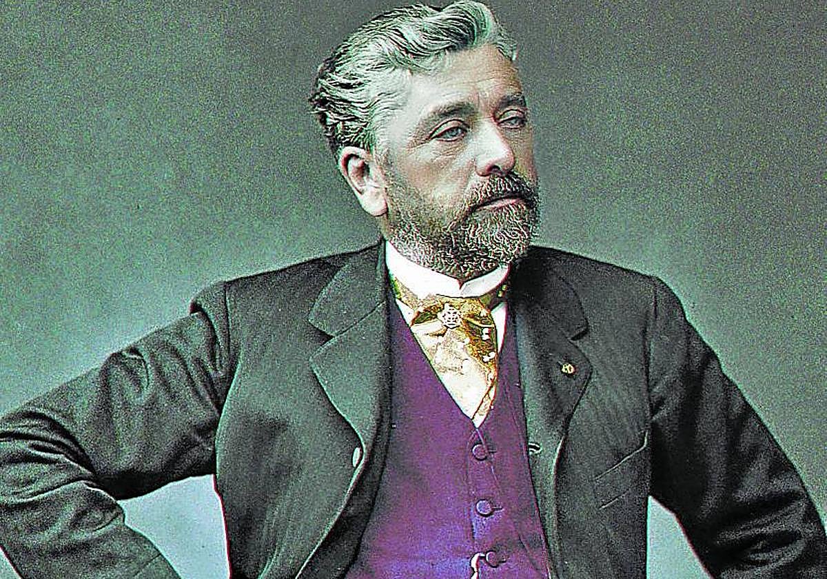 Fotografía coloreada de Gustave Eiffel.