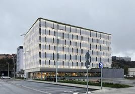 Vista 3D del nuevo edificio destinado a polo sanitario de la comarca que se habilitará en Sestao.