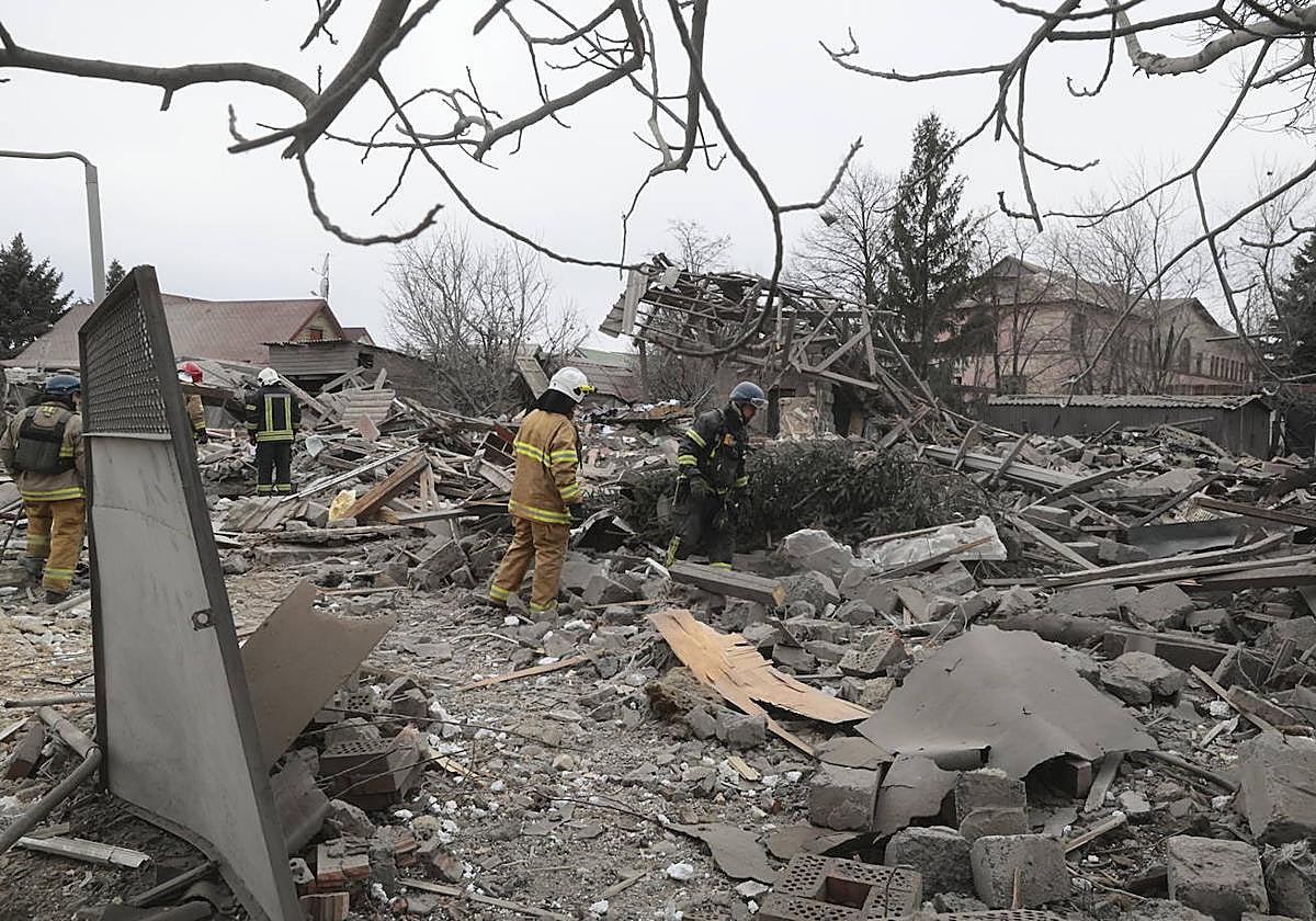 Bombardeo ruso sobre Ucrania el pasado viernes.