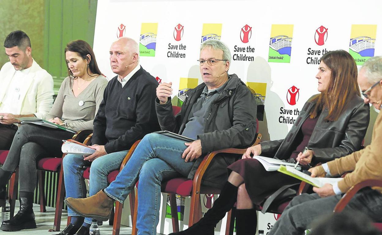 Arrese (EH Bildu), Arrizabalaga (PNV), Gil (PP+Cs), Retortillo (PSE) y Gorrotxategi (Podemos), en una mesa redonda en noviembre. 