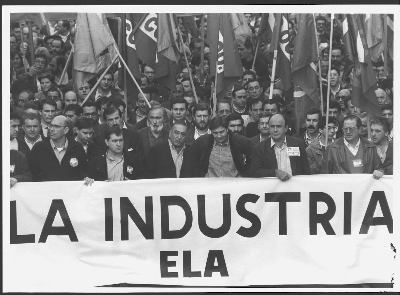 Bilbao - 01/12/1991 - Masiva manifestación en favor de la industrialización.