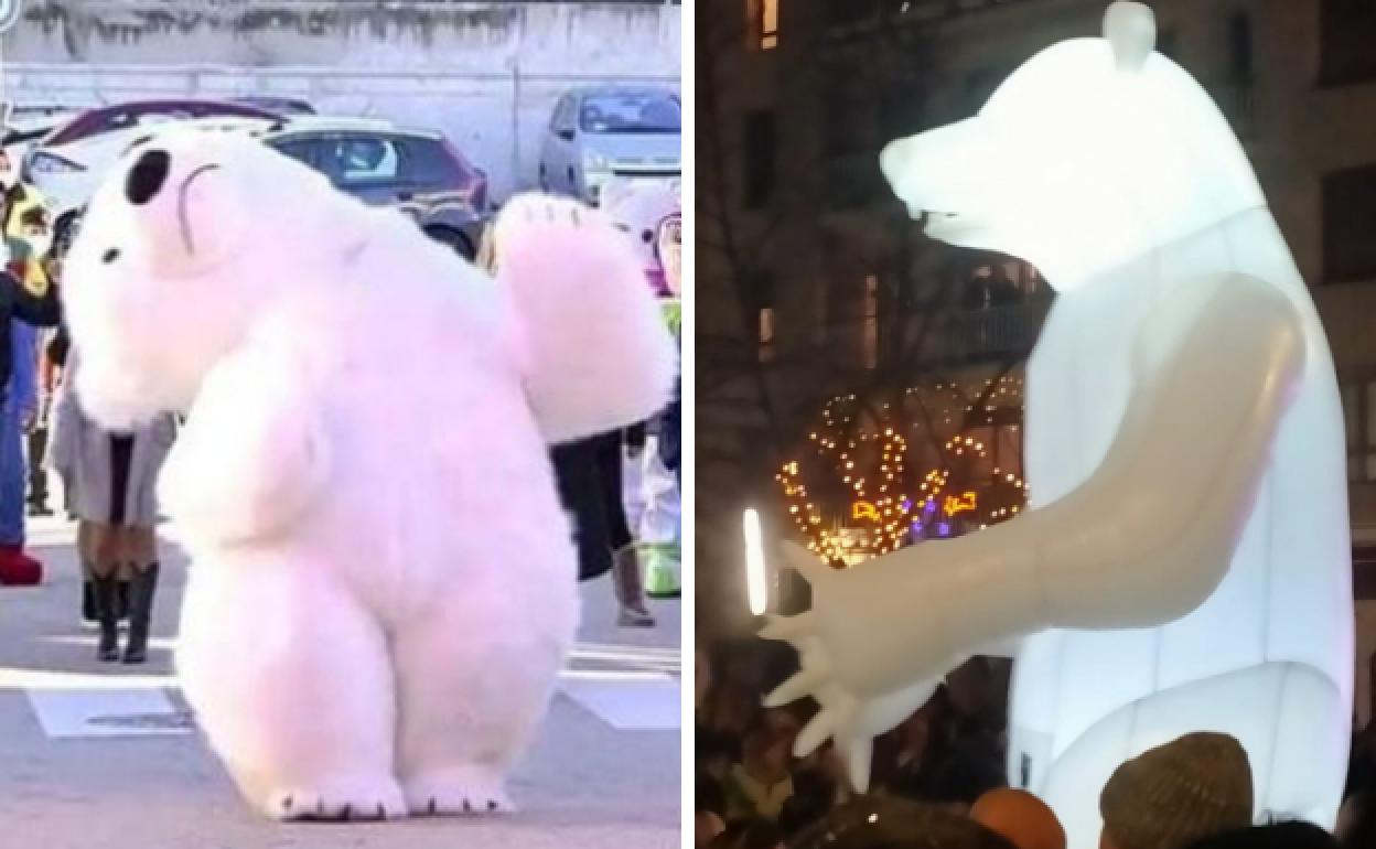 El oso 'perjudicado' de Cádiz y el oso de Vitoria.