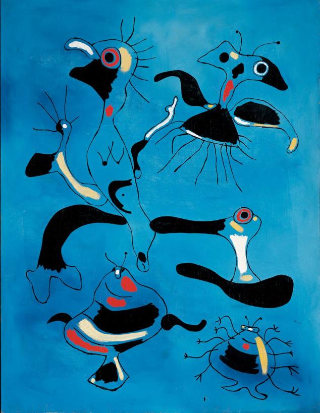 Pintura (Pájaros e insectos) [Peinture (Oiseaux et insectes)], 1938. Óleo sobre lienzo. 114 x 88 cm. 