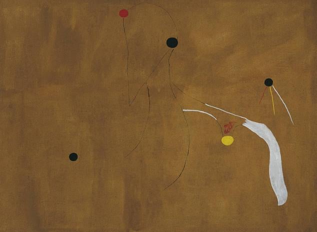 Pintura (Pájaros) [Peinture (Oiseaux)], 1927. Óleo sobre lienzo. 130 x 97 cm. 