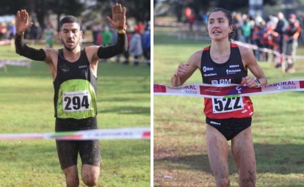 Urko Herran e Iraia Mendia, campeones de Euskadi de Cross