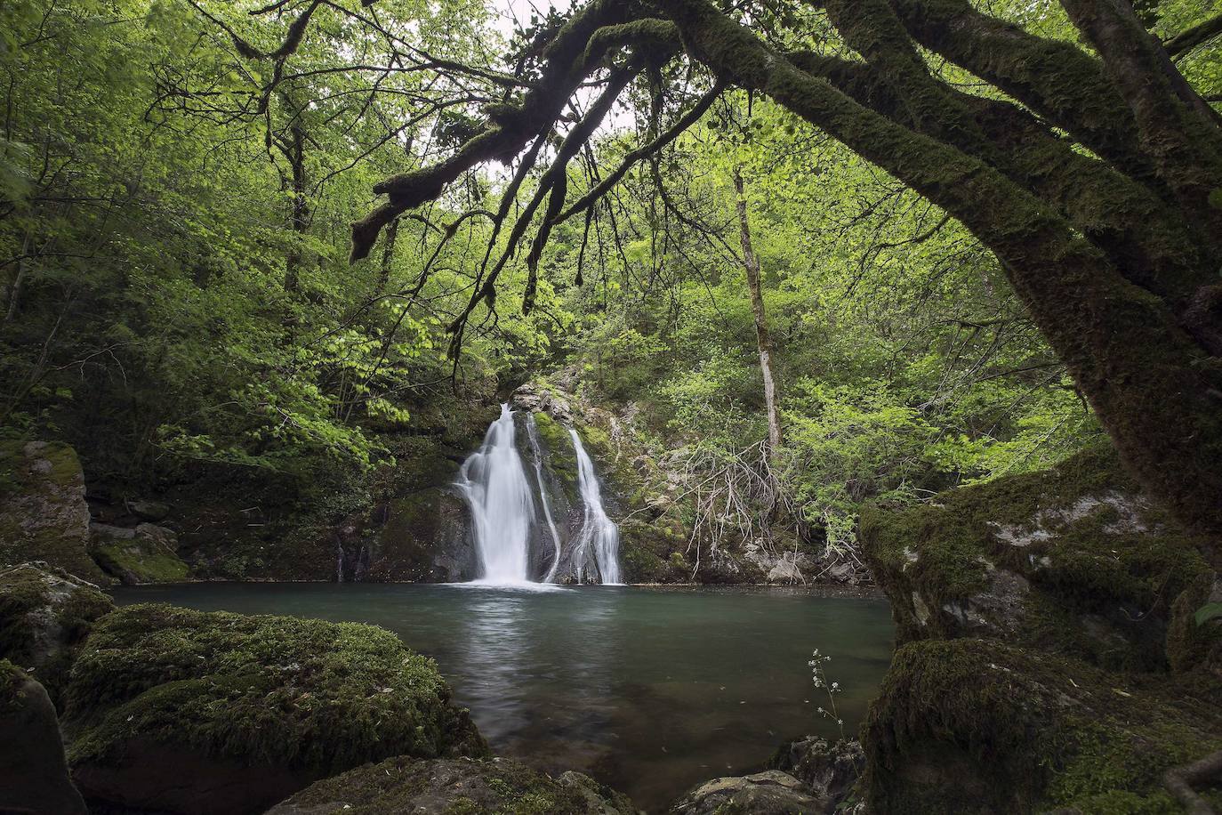 La cascada de Osinberde | Se encuentra situada en Gipuzkoa, comarca del Goierri, en las proximidades de la localidad de Zaldibia, dentro del Parque Natural de la Sierra de Aralar.