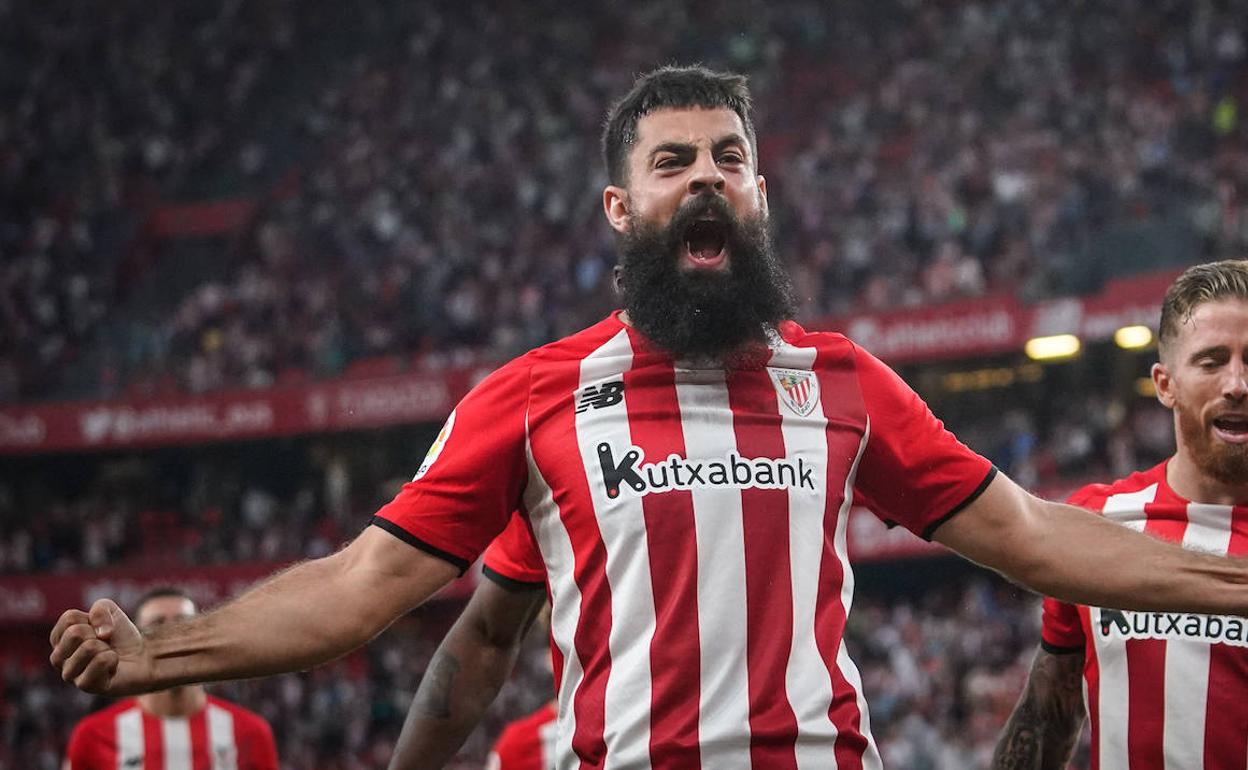 Villalibre, en plena celebración.