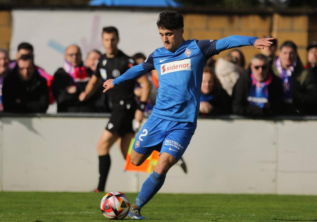 Mier, durante el choque de Copa en Urritxe del pasado domingo.